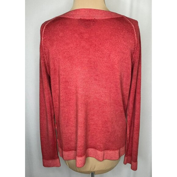 Pendleton Womens Red V-Neck Sweater Small Long Sleeve Soft Knit Lightweight - Picture 2 of 10
